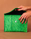 PALM CLUTCH / GREEN