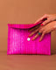 PALM CLUTCH / HOT PINK