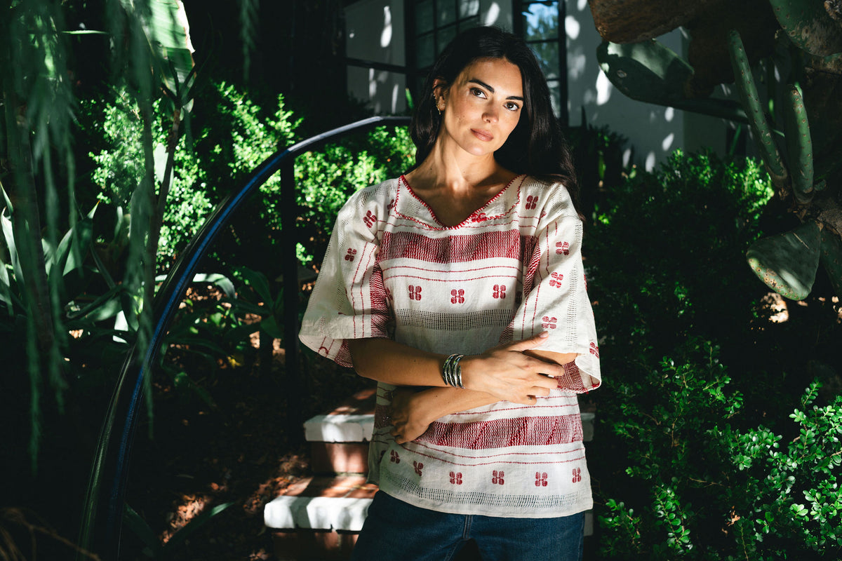 Estella Long Sleeve Top // Red