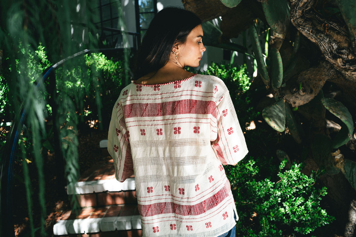 Estella Long Sleeve Top // Red