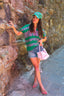 Vallarta V-Neck Green + Pink PRE-SALE