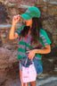 Vallarta V-Neck Green + Pink PRE-SALE