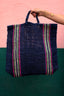 Navy Sisal Large Tote