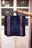 Navy Sisal Large Tote
