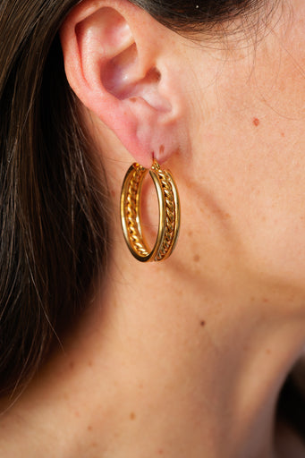 Thick Braided Hoop