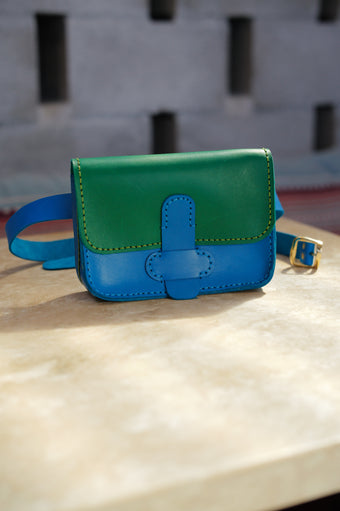 Color Block Lolita Green + Blue