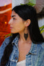 HUICHOL HOOP EARRINGS / BLACK