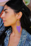 HUICHOL HOOP EARRINGS / ORCHID