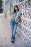 COLOR BLOCK LOLITA / GREEN + BLUE