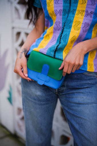 Color Block Lolita Green + Blue