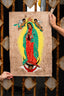 HAND PAINTED VIRGIN DE GUADALUPE / VERDE