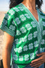 Gardenia V-Neck Green + White