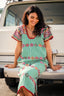 Raya San Juan Caftan Green