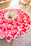 RED OTOMI TAPESTRY / ROUND TABLECLOTH