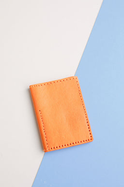 Leather Passport Case Tangerine